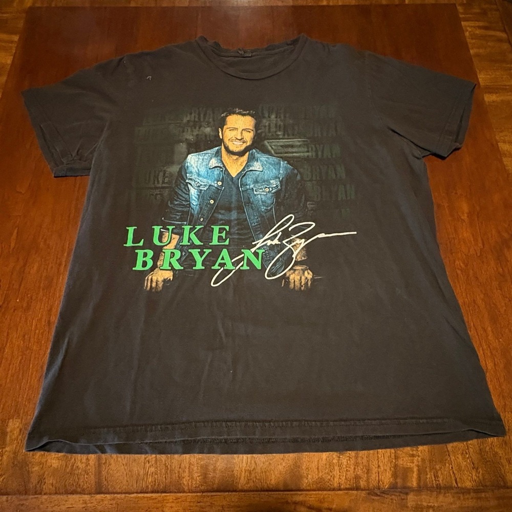 Luke Bryan Kick The Dust Up Tour Tee‎ Double Sided Country Concert Shirt